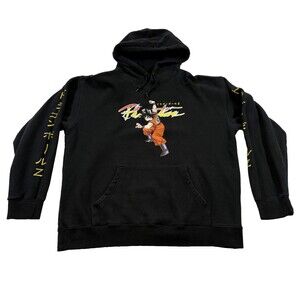 Primitive Dragon Ball Z Goku Hoodie Mens Black Anime Streetwear Pullover Sz L